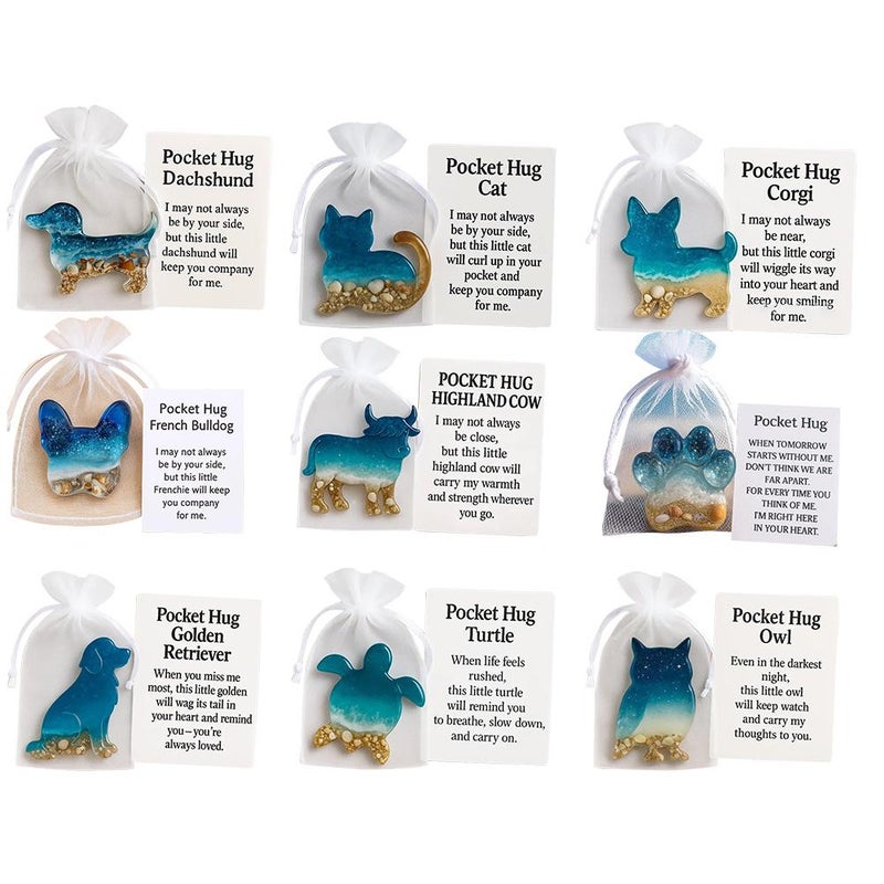 Fgbetcv Pocket Hug Dachshund, Dachshund Pocket Hug Token with Cards,Animal Emotional Support Gifts for Women Men Him Her Dog Lovers, Inspirational Long Distance Keepsake - Image 5